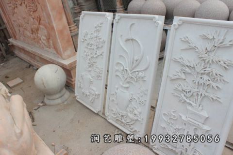 小区汉白玉浮雕景观雕塑