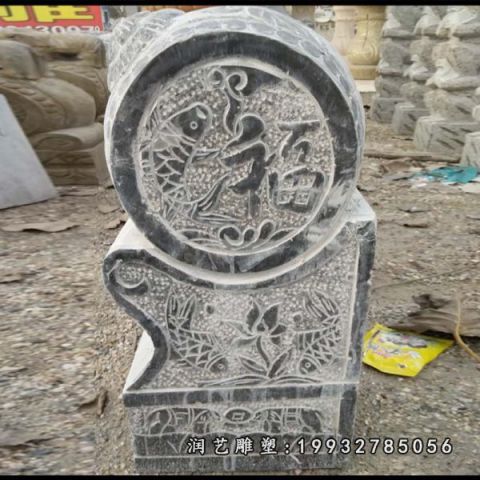 小区大理石抱鼓石雕塑
