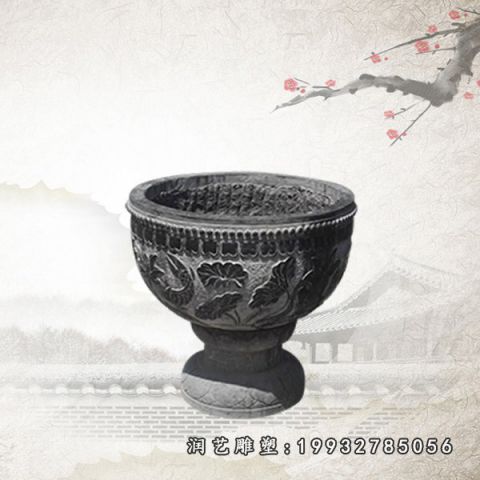 小区大理石花盆雕塑