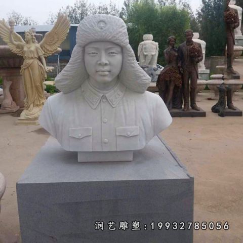 景区大理石雷锋人物雕塑