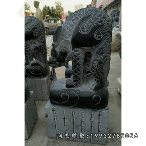广场大理石吸水兽动物雕塑