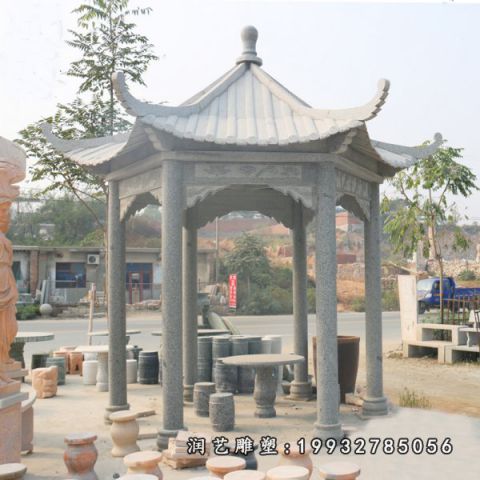 公园大理石凉亭景观雕塑