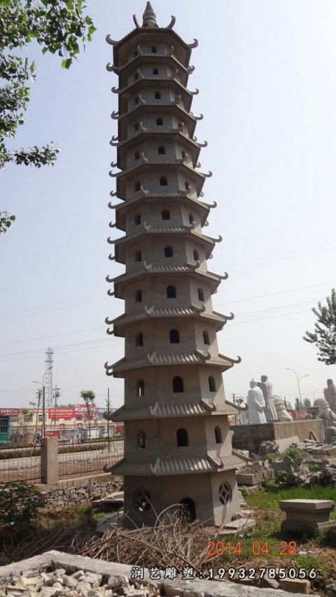 城市塔景观石雕塑