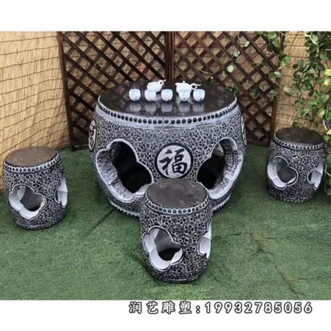 公园桌凳景观石雕