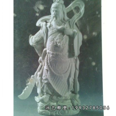 公园关公古代人物石雕