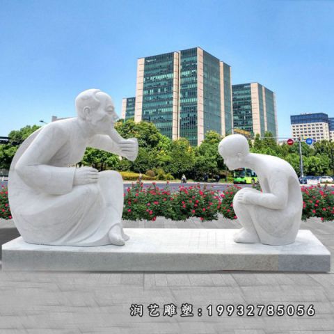 街道大理石儿童人物雕塑