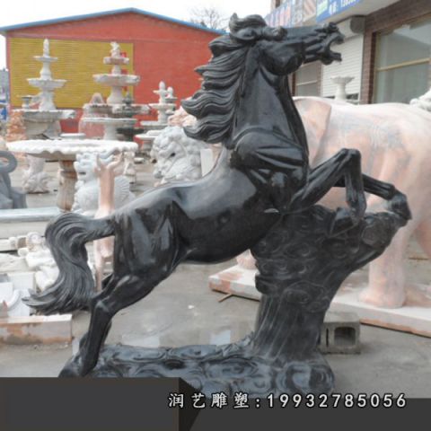 小区马动物石雕