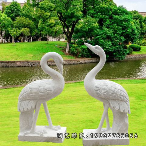 园林仙鹤石雕