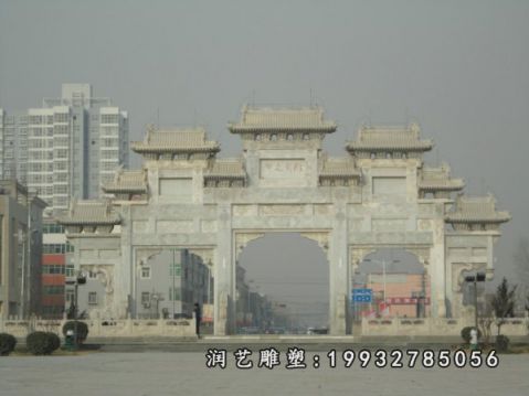 城市大理石牌坊景观雕塑