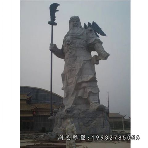 景区大理石关公雕塑
