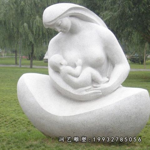 母子人物石雕