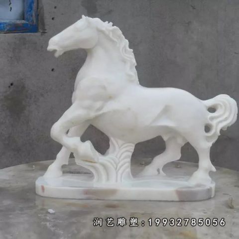 城市动物大理石马雕塑