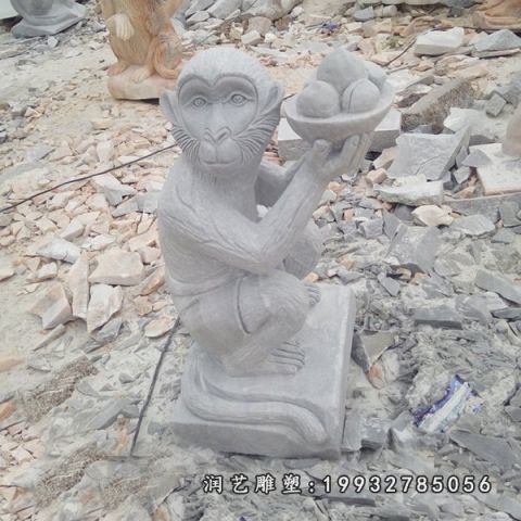 庭院动物猴子石雕