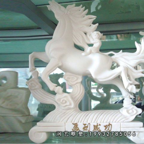 商场动物马石雕