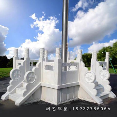 花园景观升旗台石雕