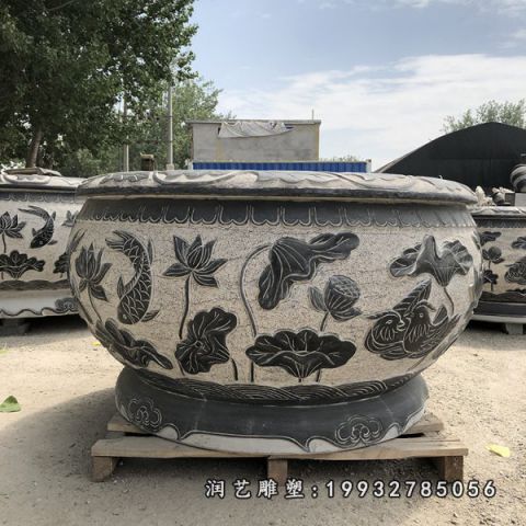商场景观鱼缸石雕