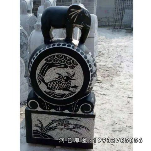 校园景观门墩石雕