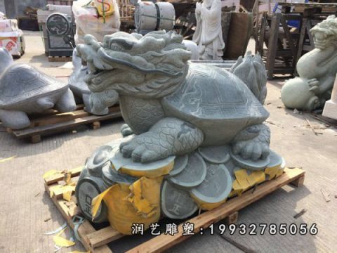 街道动物龙龟石雕