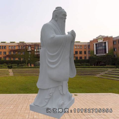 景区人物孔子石雕
