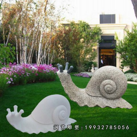 小区动物蜗牛石雕