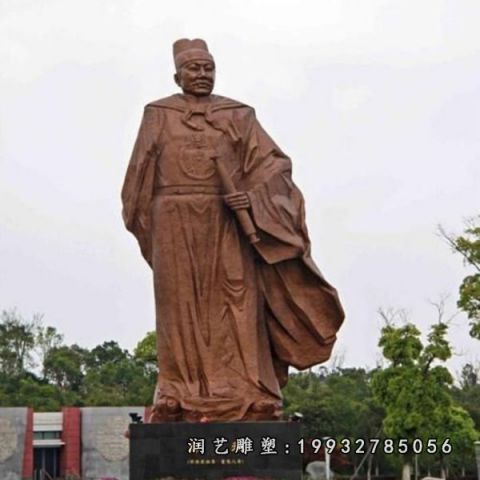 公司人物郑和石雕