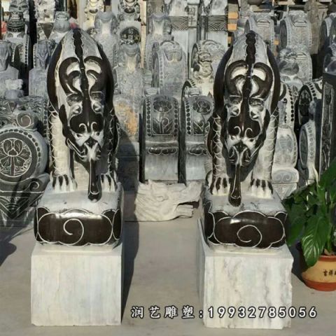 酒店动物吸水兽石雕