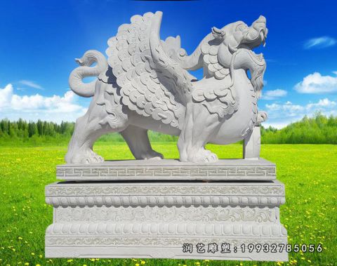 商场动物独角兽石雕