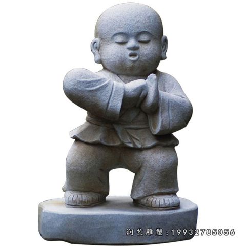 公司人物小和尚石雕