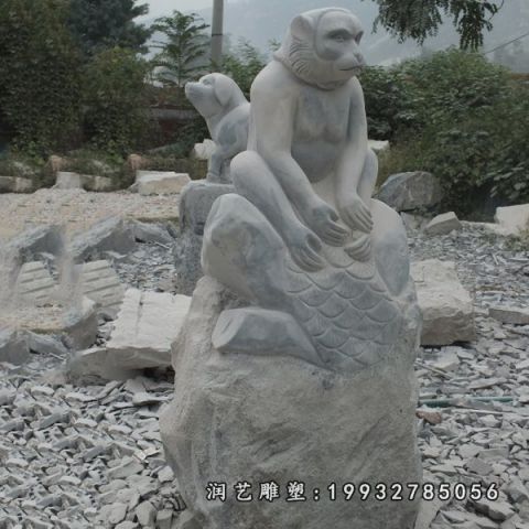 街道动物十二生肖石雕