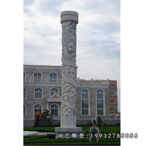 小区龙柱景观石雕