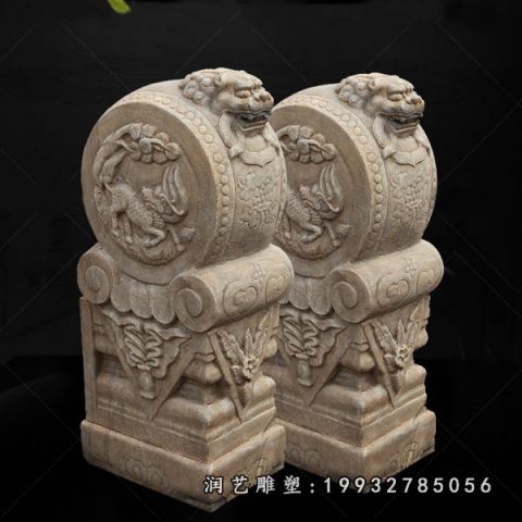 游乐场景观抱鼓石石雕