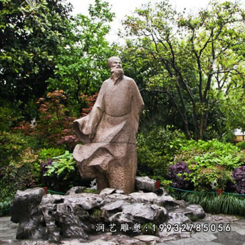 商场人物苏轼石雕