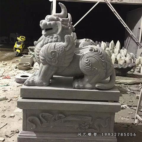 步行街独角兽动物石雕
