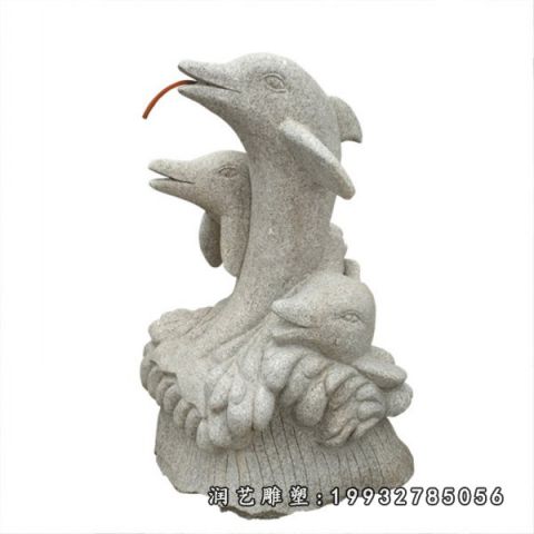 城市动物海豚石雕