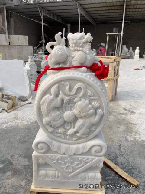 小区景观抱鼓石石雕