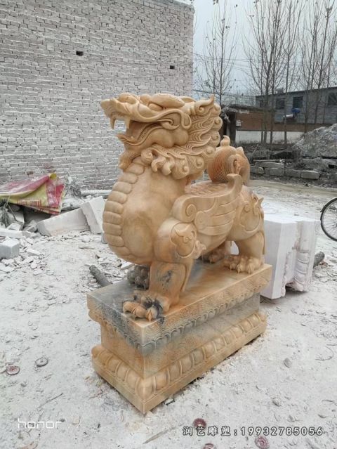 公园貔貅动物石雕