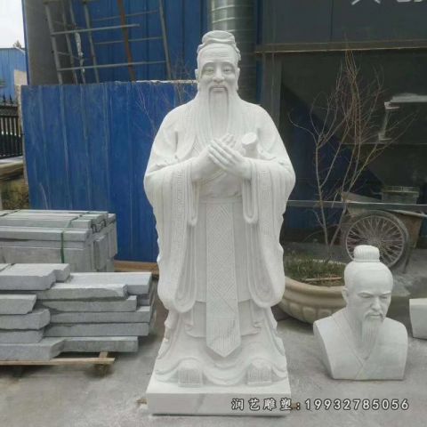 酒店人物孔子石雕