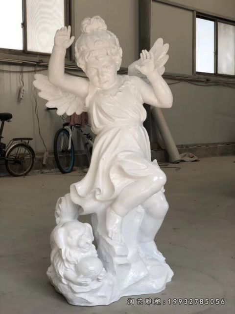 花园人物天使石雕