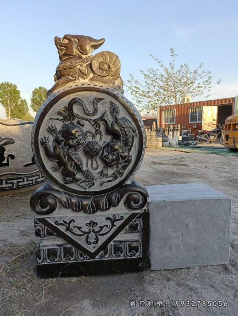 酒店景观抱鼓石石雕