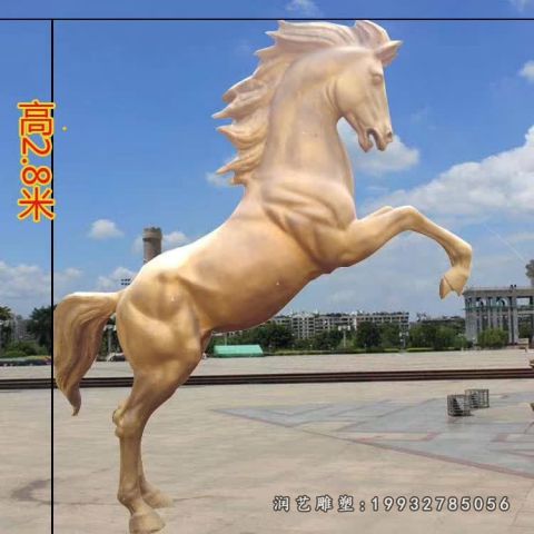 学校动物马石雕