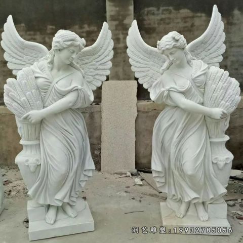 公寓人物天使石雕