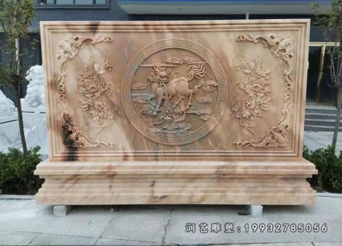 公园影壁景观石雕