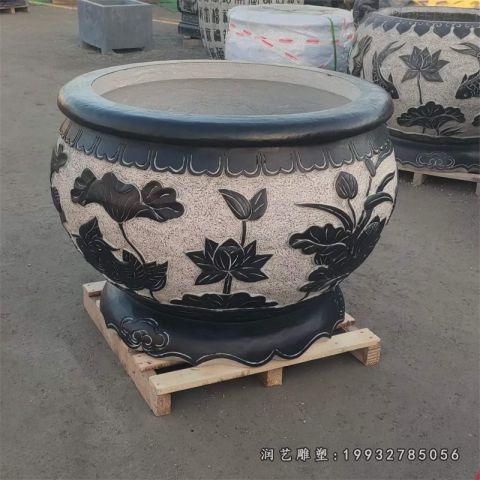 小区鱼缸景观石雕