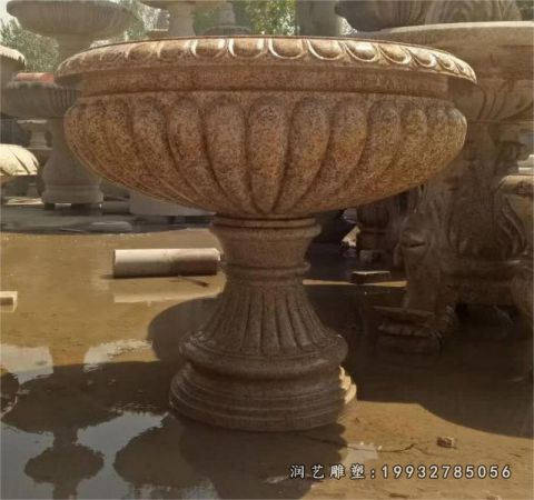 医院景观花盆石雕