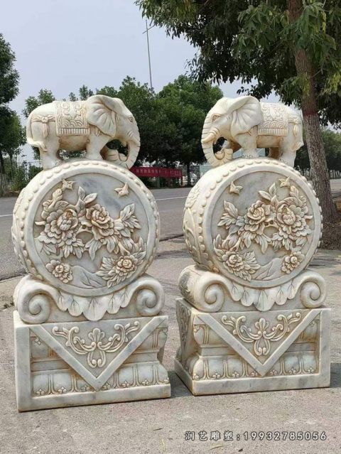 草坪景观抱鼓石石雕