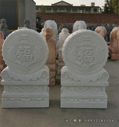 城市景观门墩石雕