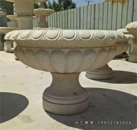 商业街花盆石雕