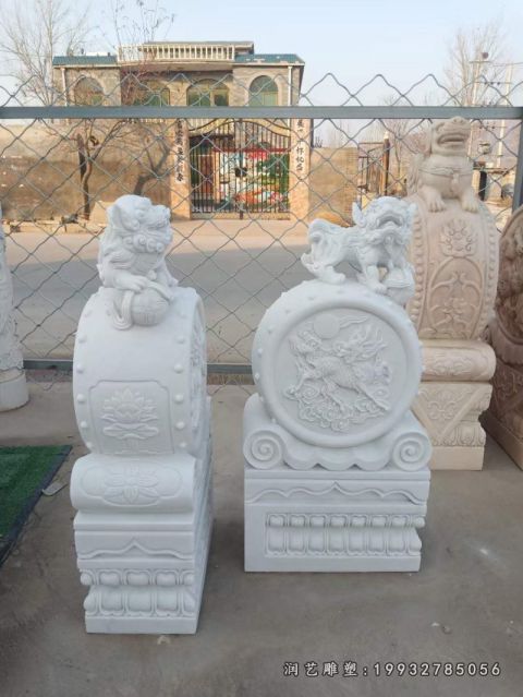 医院景观门墩石雕