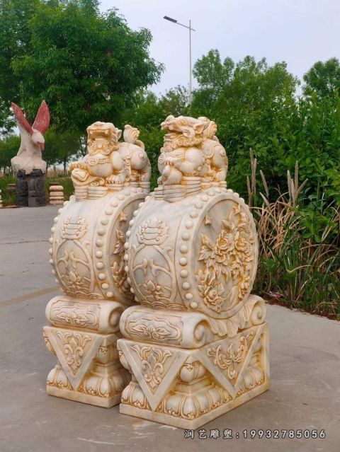 景观门墩花园石雕