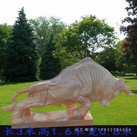 动物牛广场石雕